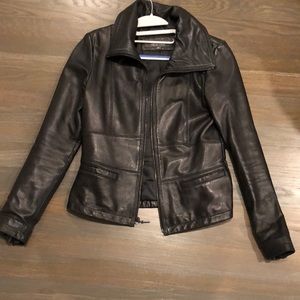 Black genuine leather jacket